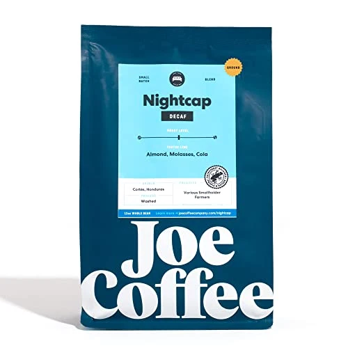 Efficient NYC Roaster Nightcap Decaffeinated Ground Specialty Coffee 12 oz Bag RFA Kosher Climate Friendly 12 Ounce Fine