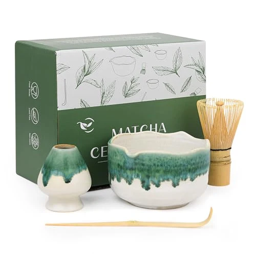 Environmentally Friendly Pottery Matcha Set Certified