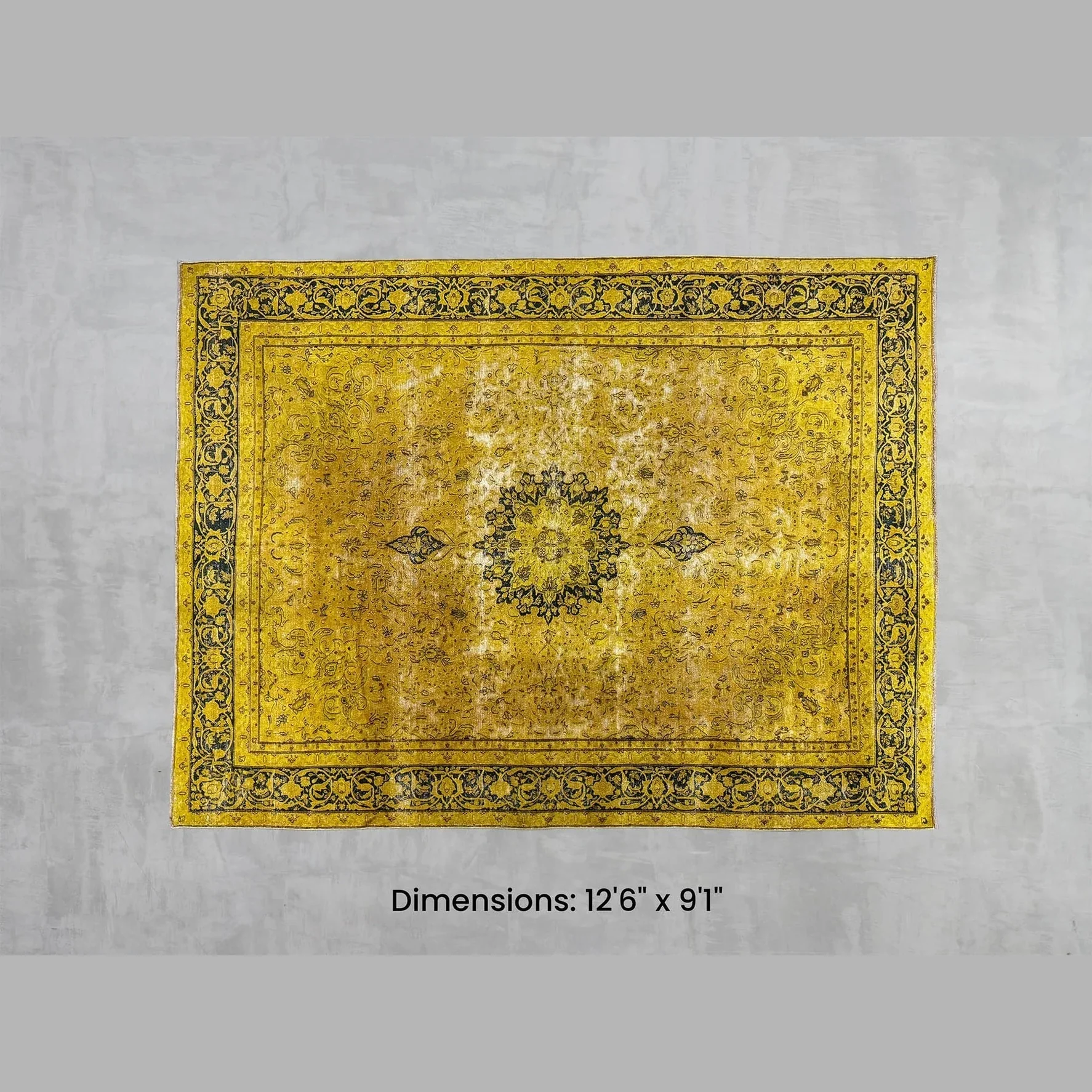High-End Namaste Rug - Gold 12'6 x 9'1 Authentic