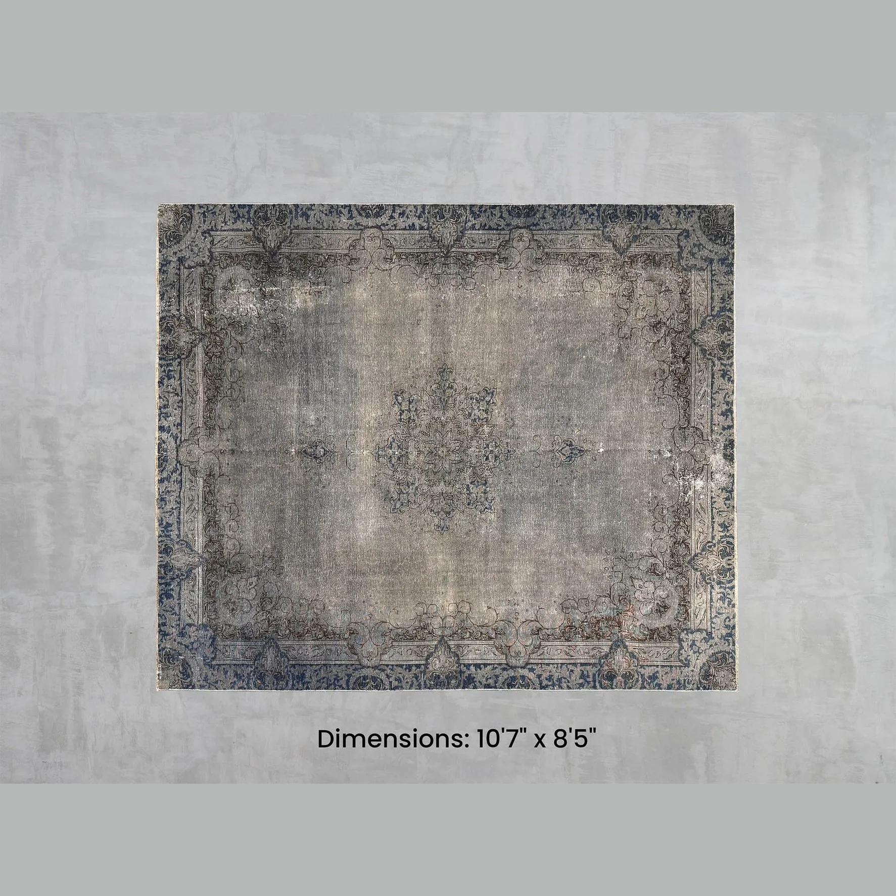 Functional Namaste Rug - Grey Blue 10'7 x 8'5 Recyclable