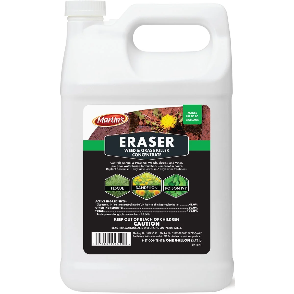 Genuine Martin's Eraser 1 Gal. Concentrate Weed Grass Killer Smooth