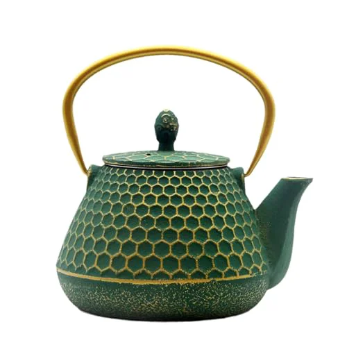 Comfortable 34oz Cast Iron Tea Kettle for Stovetop Functional