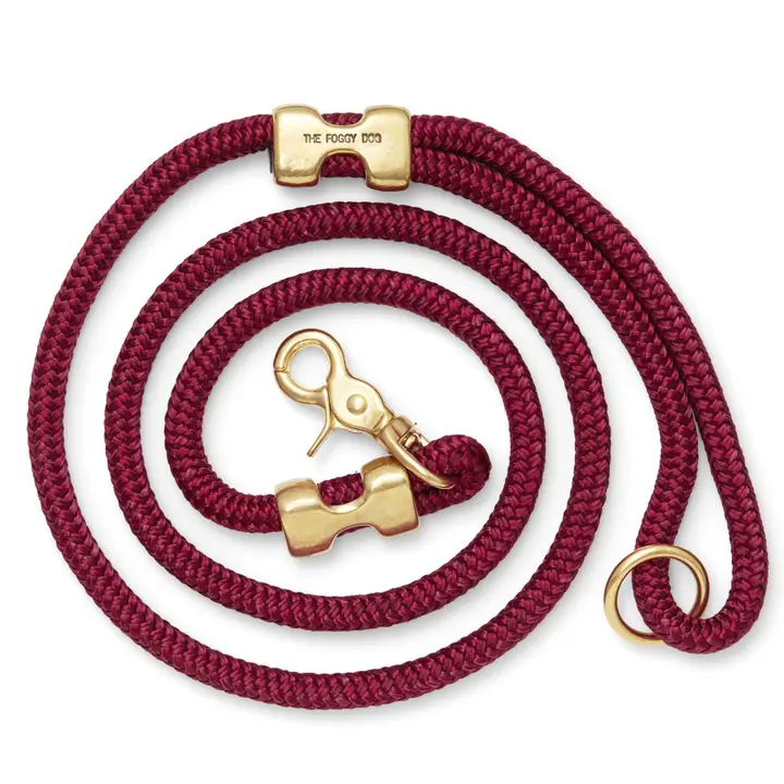 Eco-Friendly Wine Marine Rope Dog Leash 5 Foot User-Friendly