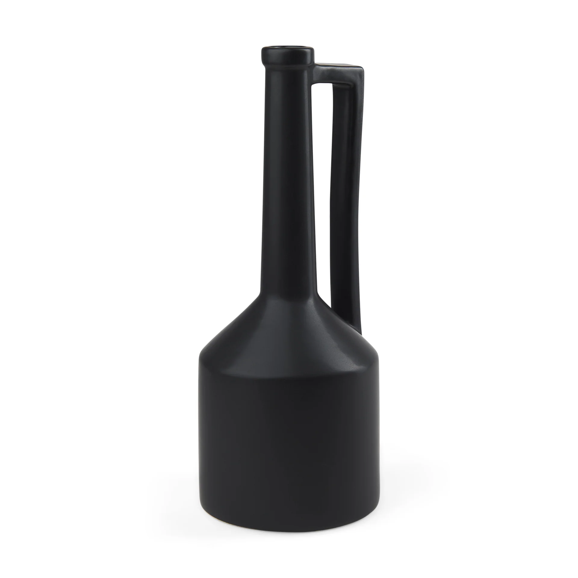 Smart Burton Matte Black Ceramic Jug Vase Functional