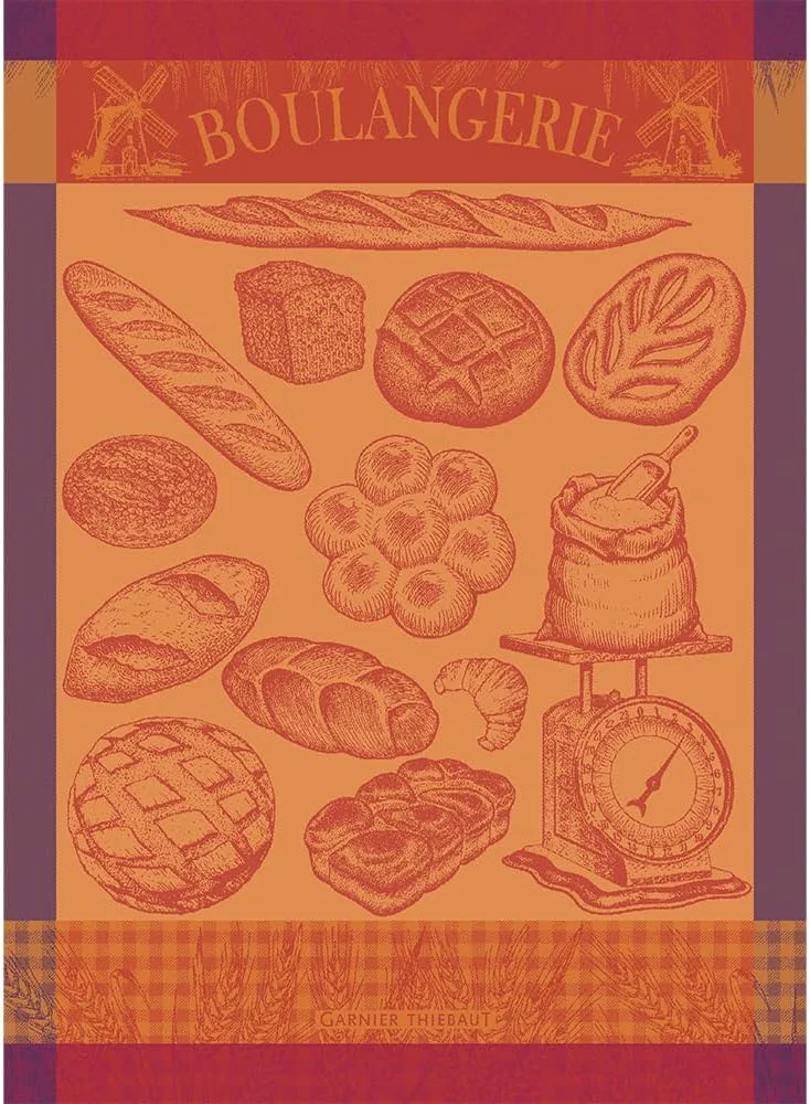 Versatile Garnier Thiebaut Boulangerie Moulin Ambre Moulin Amber Bakery French Kitchen Towel 22 x30 Cotton Jacquard Fine Crafted