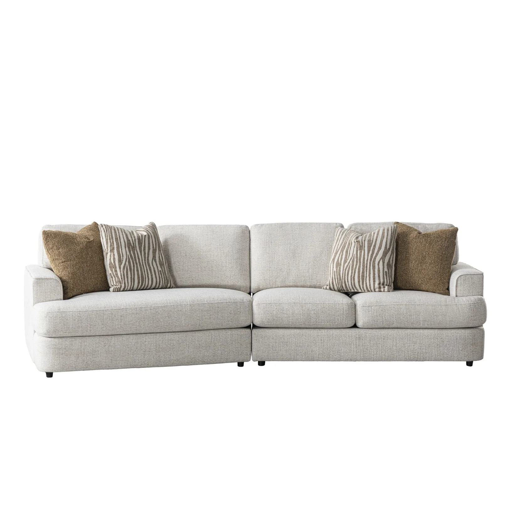 Certified Cara 2 PCs Sectional w 4 Pillows - Left Cuddler Fashionable