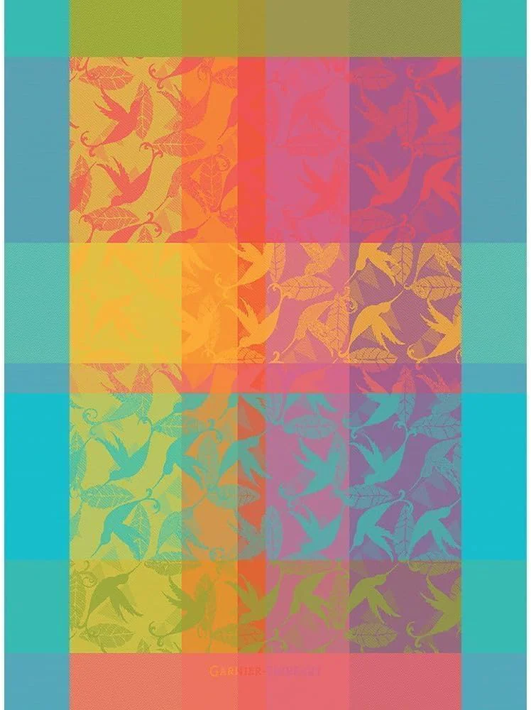 Reusable Garnier Thiebaut Mille Colibris Tor Antilles One Thousand Hummingbirds French Kitchen Towel 22 x30 Cotton Jacquard Top-Quality