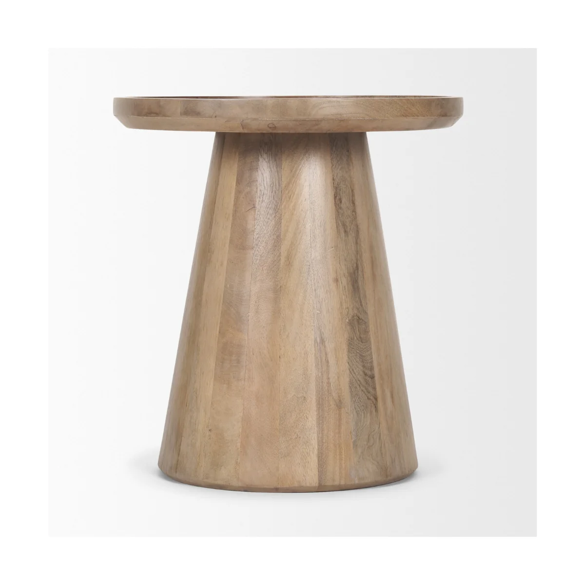 Trusted Takoda Light Brown Wood Tapered Drum Accent Table Certified