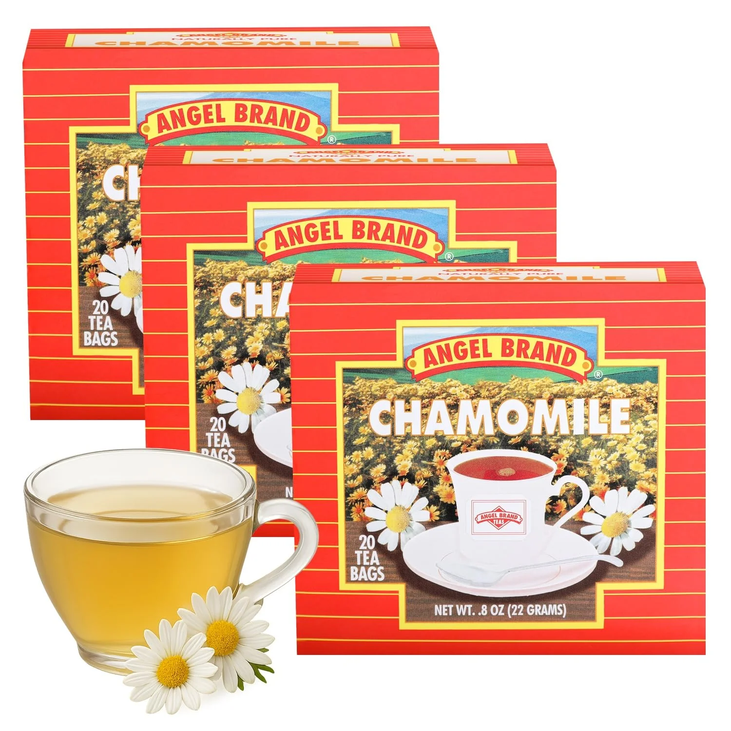 Recyclable Chamomile Tea Bags 20 Count 3 Pack Caffeine- amp Soothing Pure Chamomile Tea Reliable