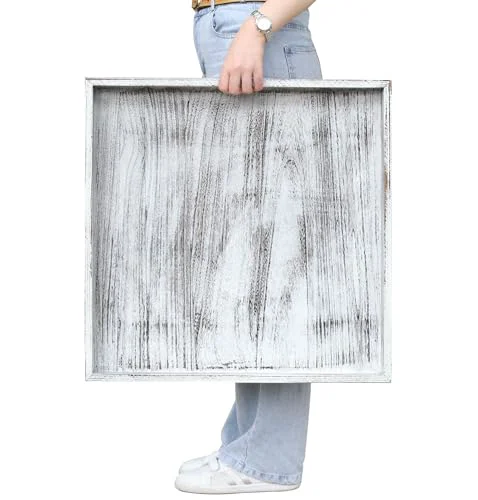 Trendy Extra Large Square Ottoman Table Tray 24 inch Traditional