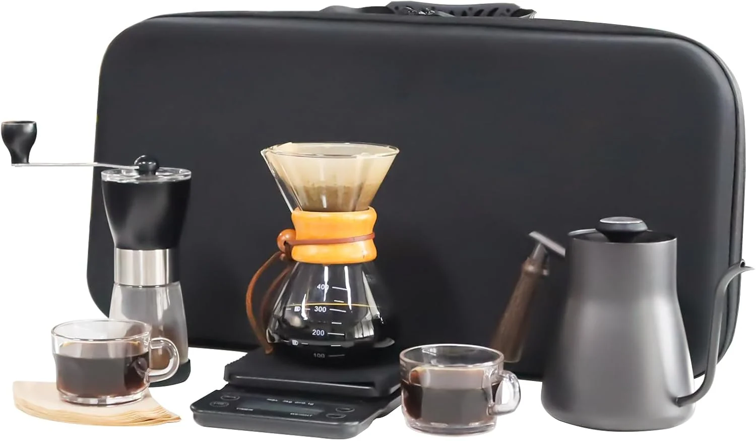 First-Class Sotech Portable Pour Over Coffee Maker Dripper Set Espresso Americano Latte For Travel Camping Office Home Car Hiking 2 Cup Coffe Gift Set Elite