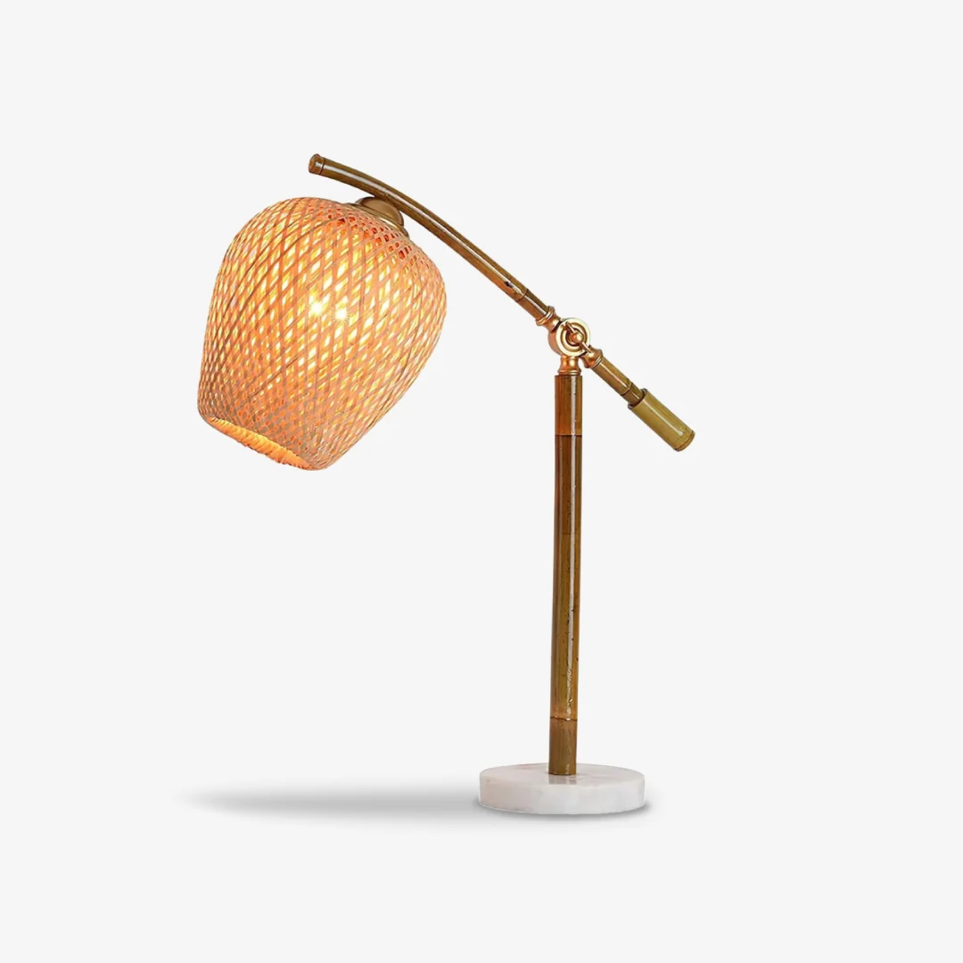 Sustainable Bamboo Woven Zen Table Lamp Selected