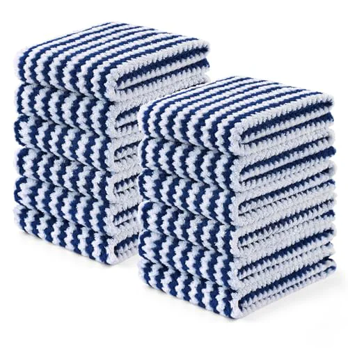 Innovative 12 Pack Coral Velvet Kitchen Towels 12 Count Green