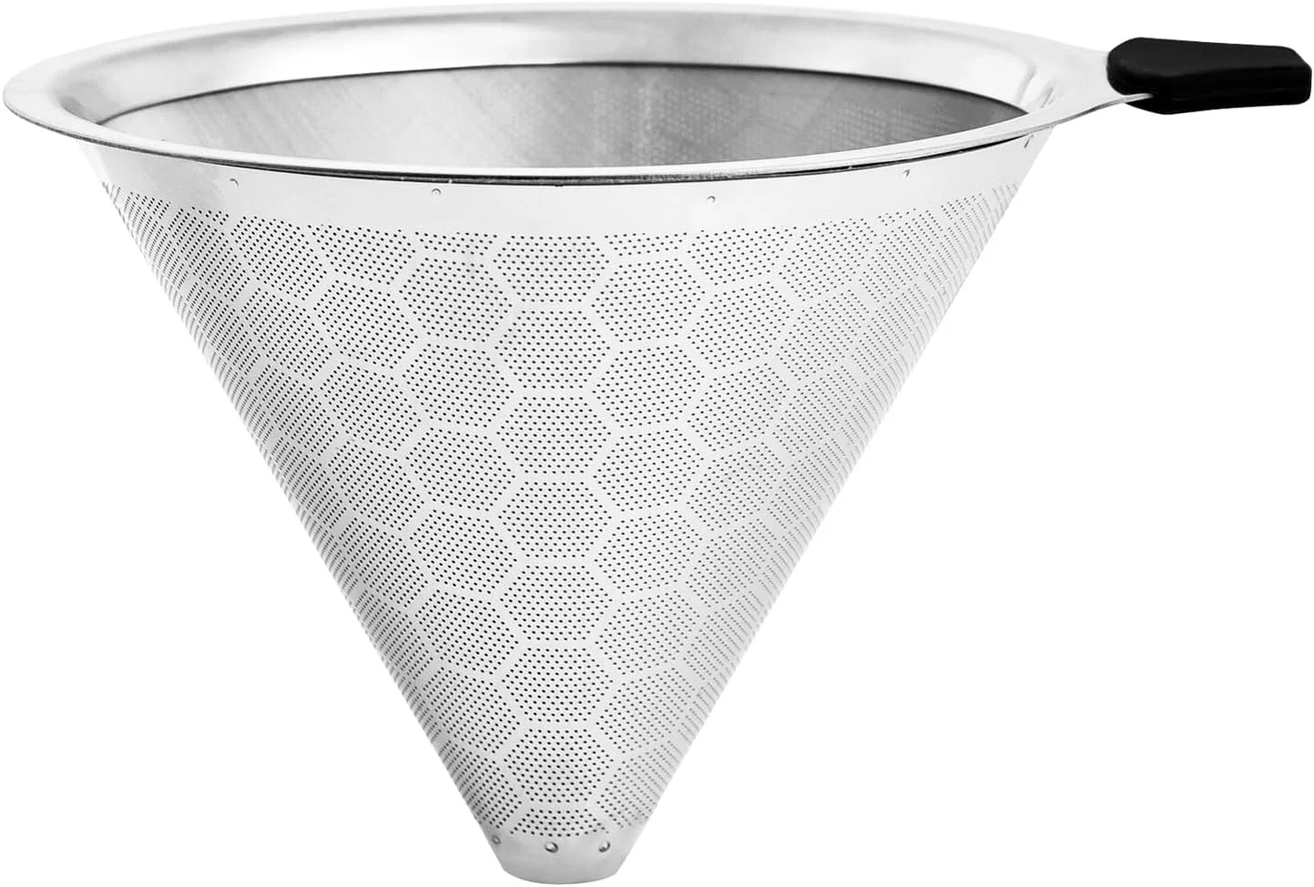 High-Performance Pour Over Coffee Filter Compatible with Chemex Hario V60 02 03 Reusable Stainless Steel Metal Cone Slow Drip Coffee Filter Practical