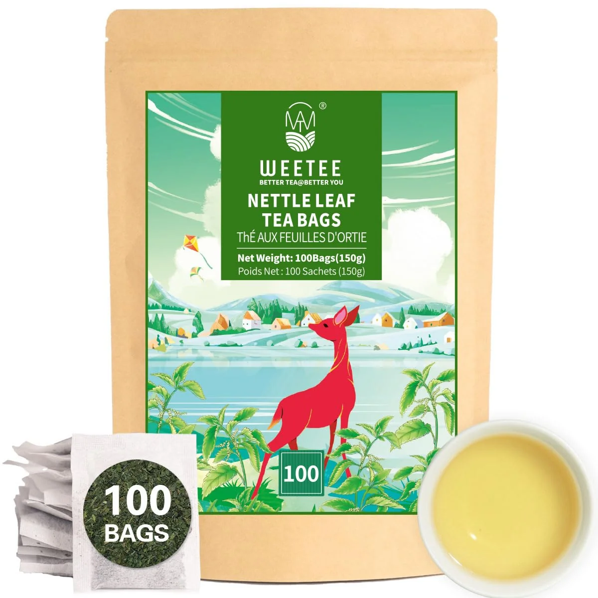 Premium Material WT WEETEE Nettle Leaf Tea Bags Authentic