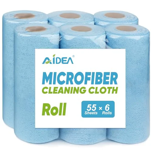 Practical Microfiber Cleaning Cloth 330 Sheets 6 Roll 330 Count Professional