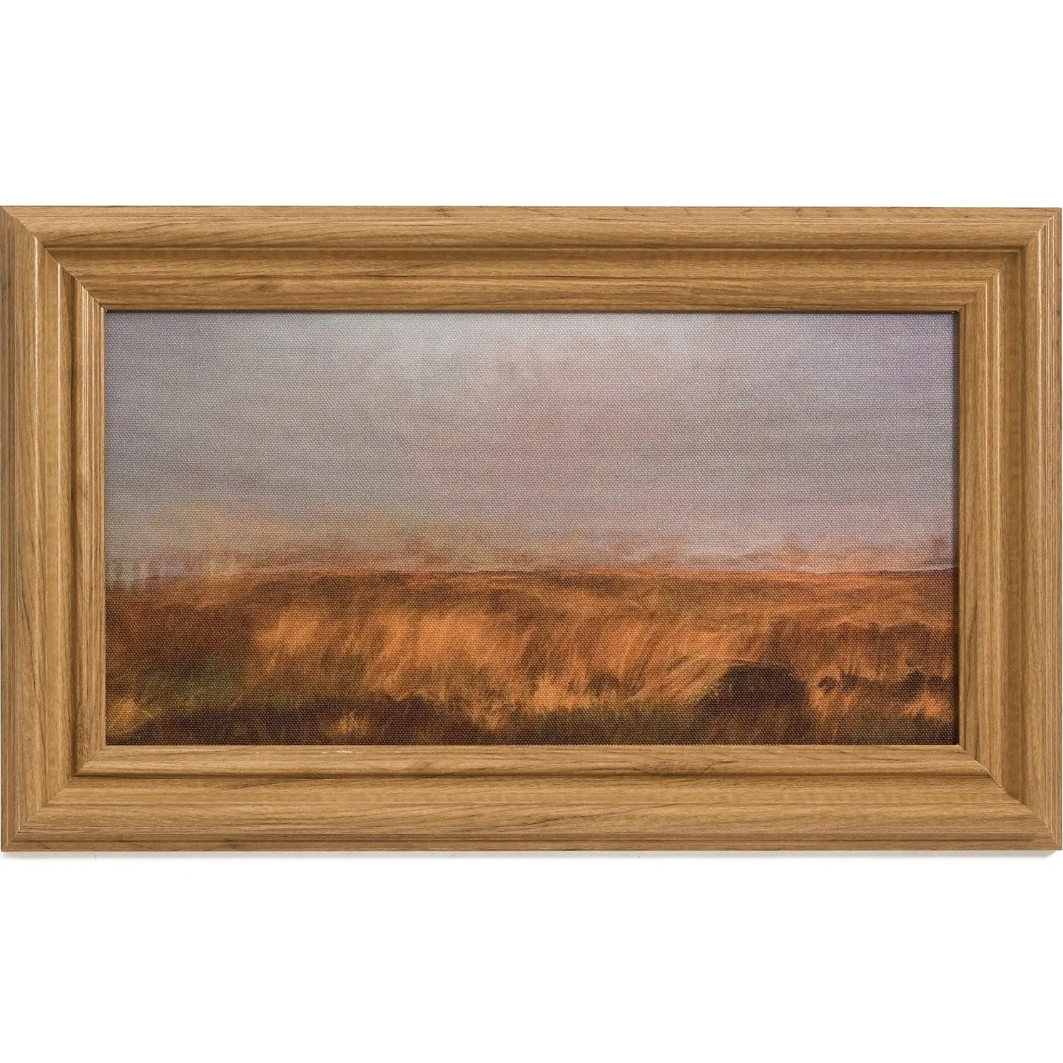 Stylish WALL ART FRAMED CANVAS PRINT DRY FIELDS MULTI Dependable