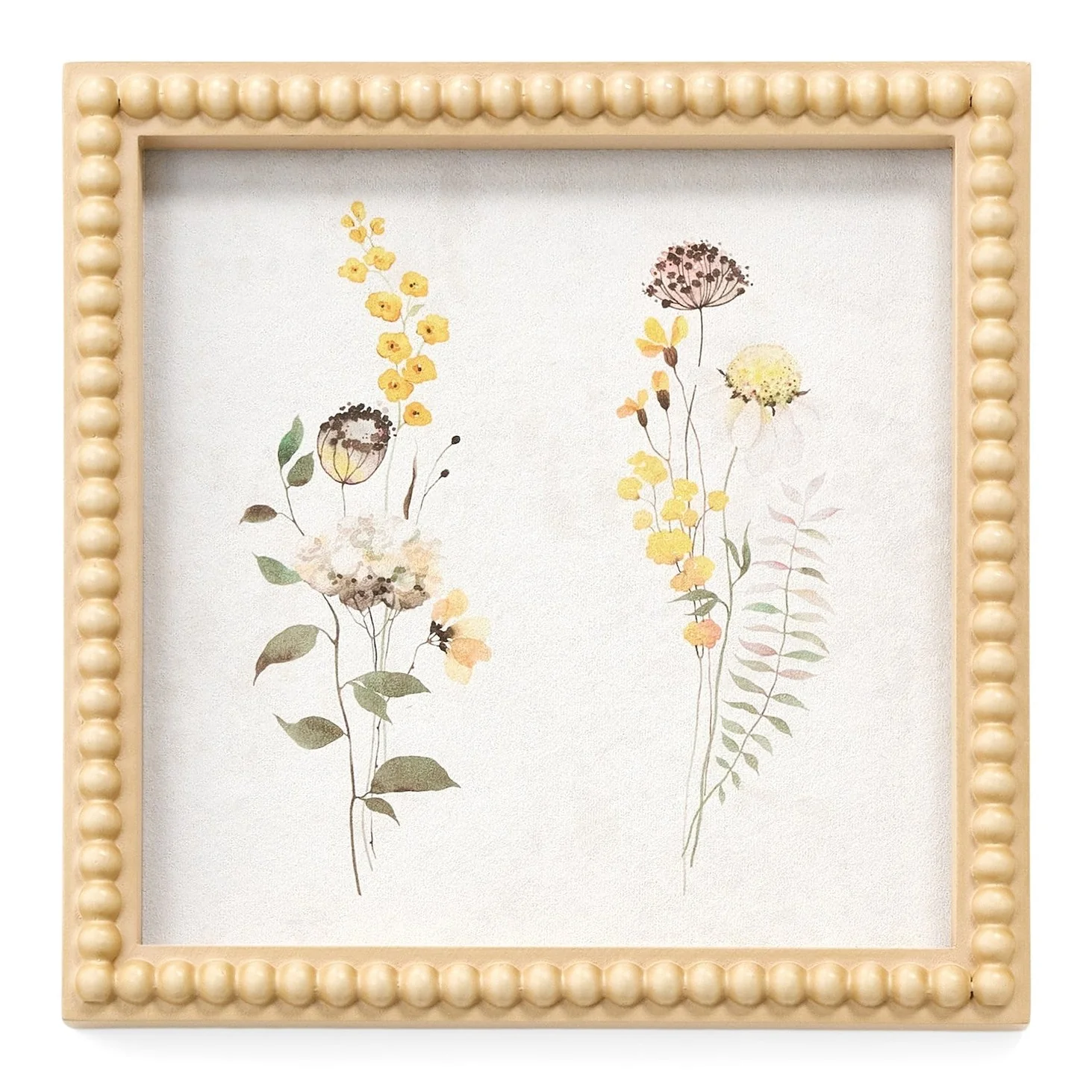 Crafted WALL ART FRAMED CANVAS PRNT FLOWERS MULTI Long-Lasting