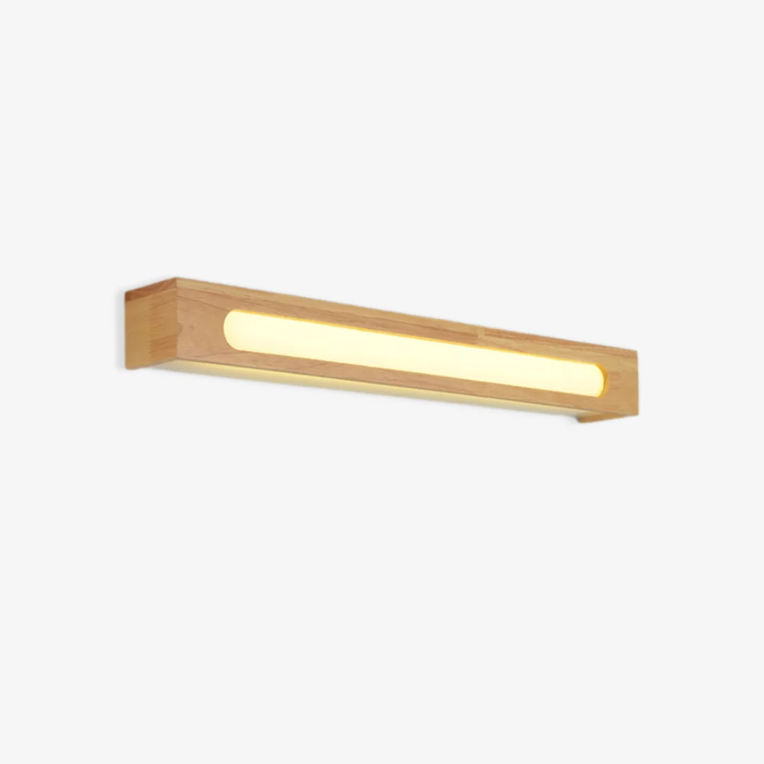 Elegant Rectangular Wooden Wall Lamp Luxury