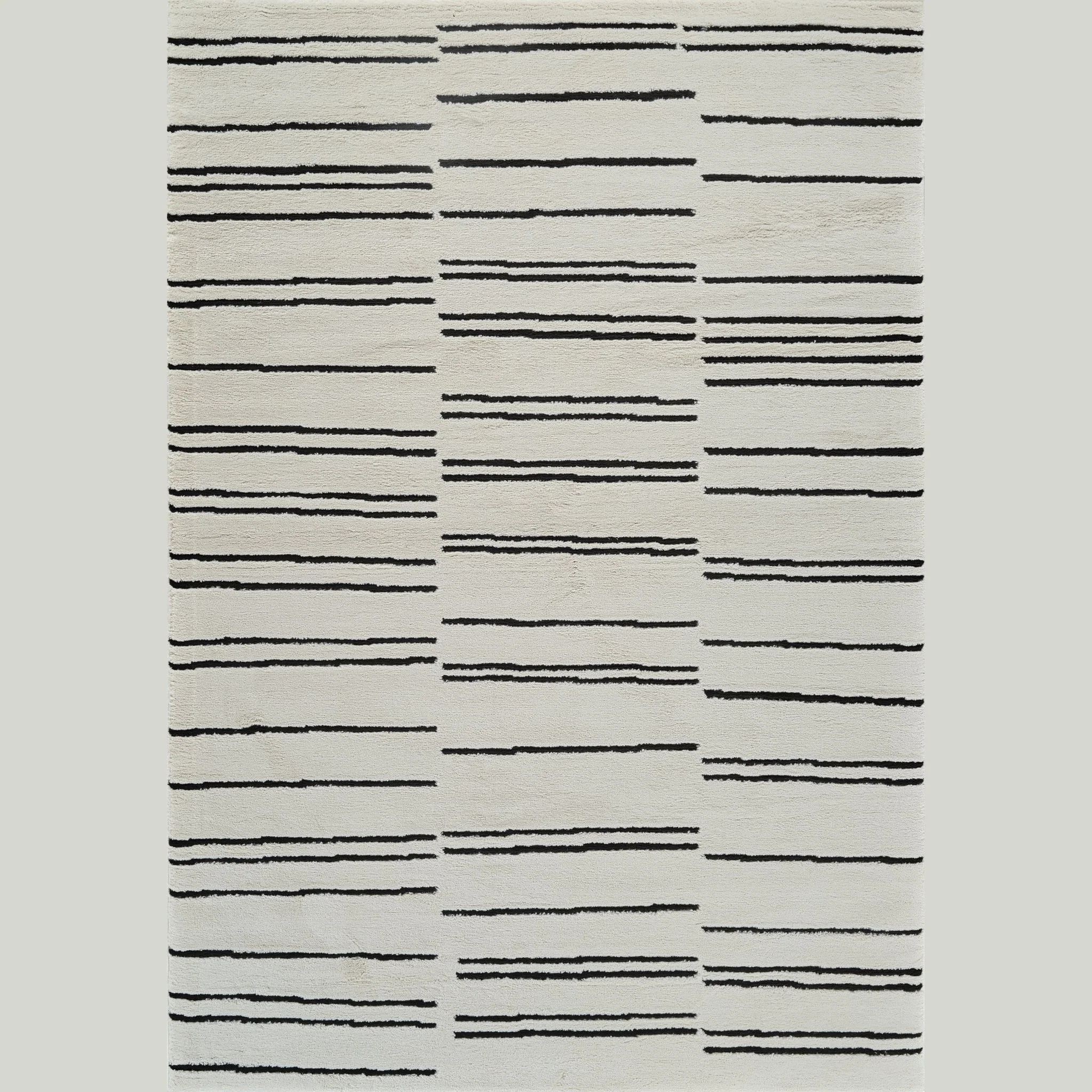 World-Class Dorus Cream Linear Stripe Rug – 5x8 Carefully Designed