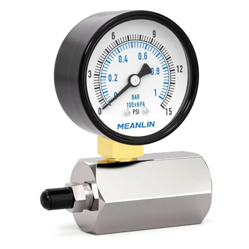 Fine 0 15Psi 2 Steel Double Graduated Air Test Pressure gauges Premium