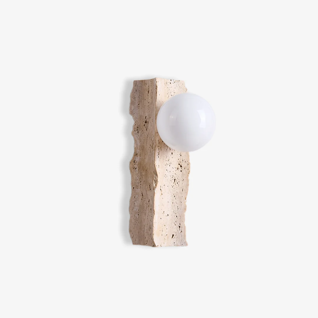 Solid Primitive Cave Stone Wall Lamp Proven