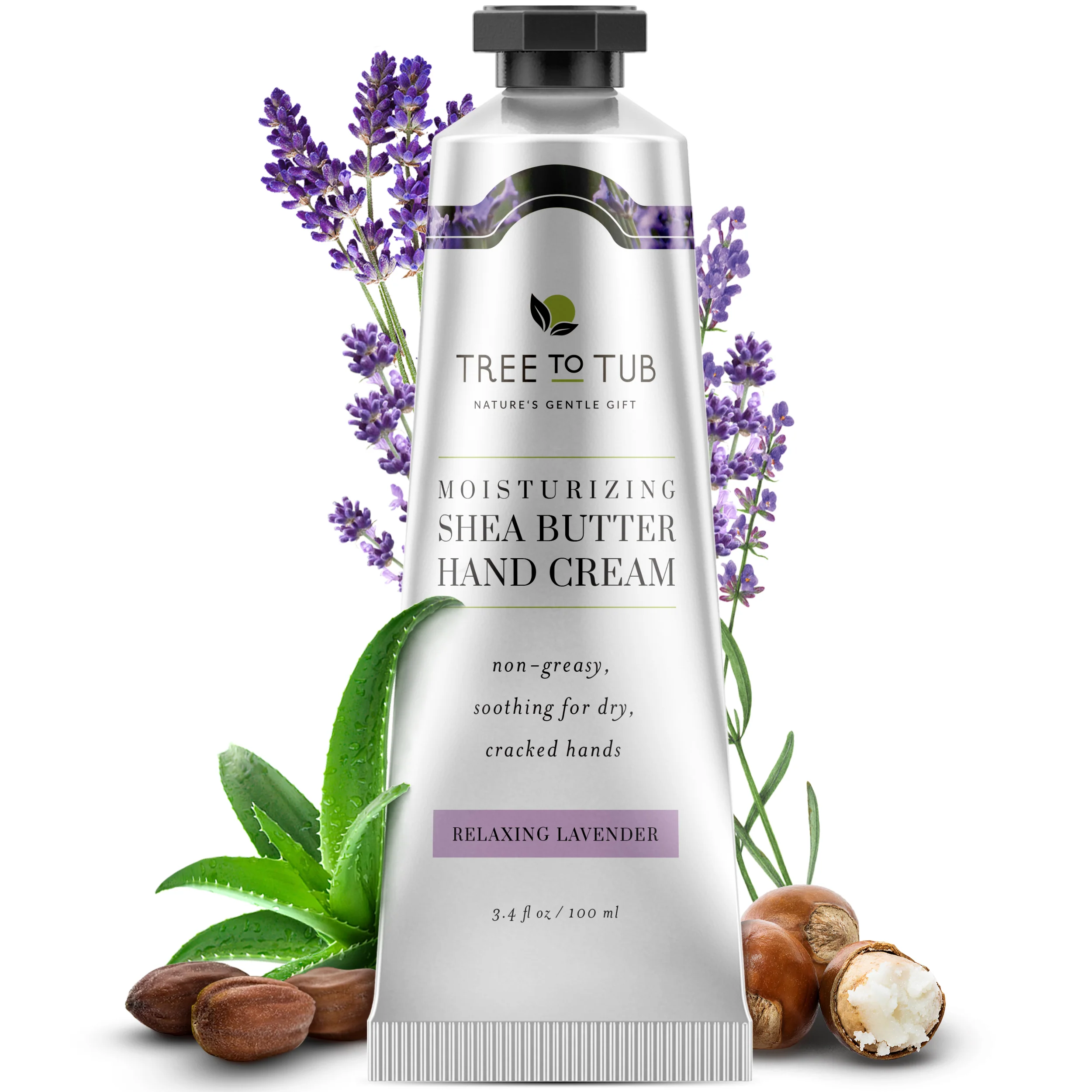 High-End Tree To Tub Cocoa Shea Butter Anti-Aging Hand Cream for Dry Hands Lightweight