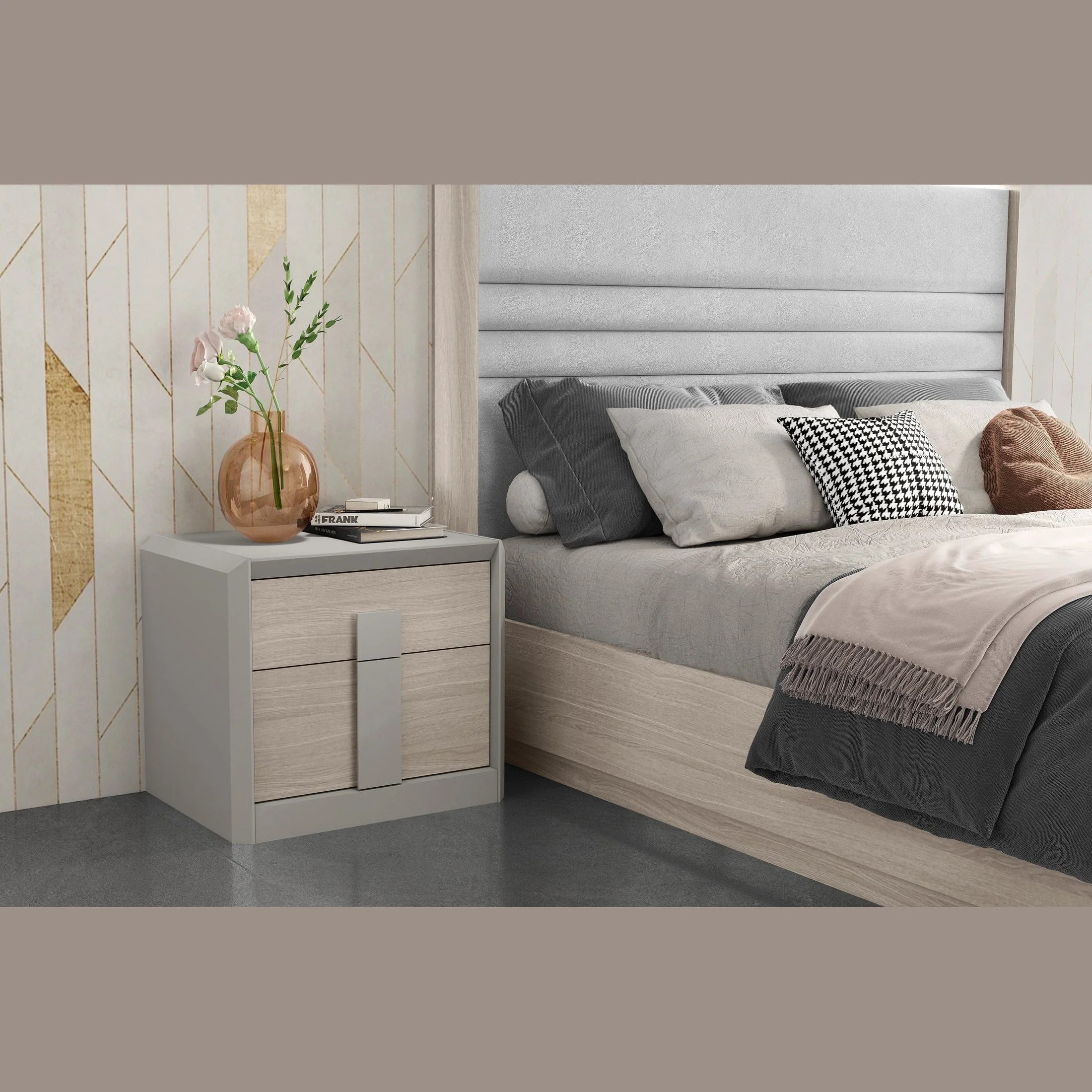 Practical Velar Two Drawer Nightstand Healthy