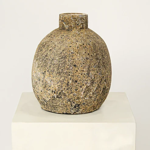 Authentic TC Brown Burn Vase Certified