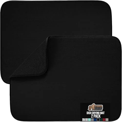 Detailed Ultra Absorbent Microfiber Dish Drying Mat 2 Count Recyclable