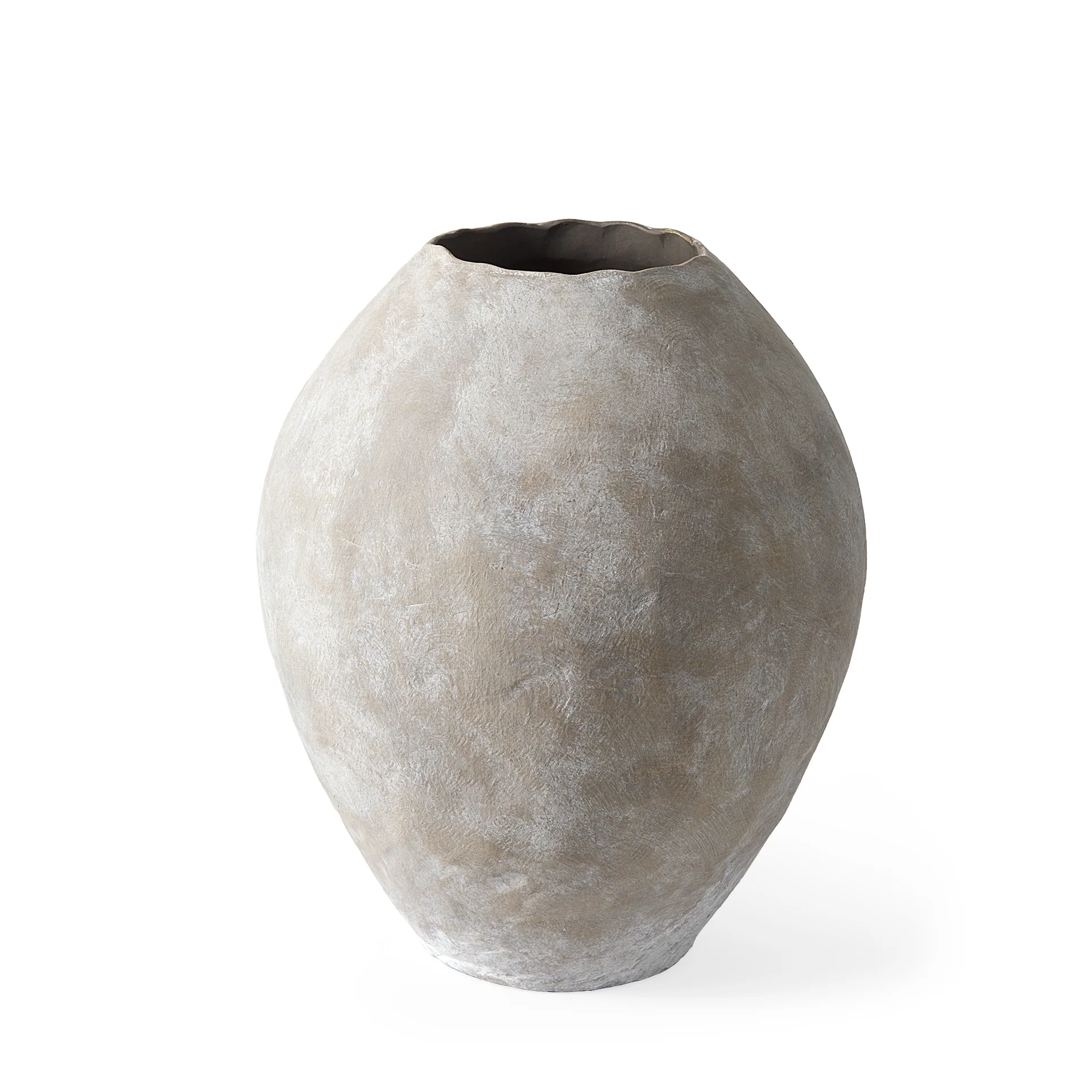 Authentic Gobi 20L x 23H Small Tan Ceramic Oval Vase Proven