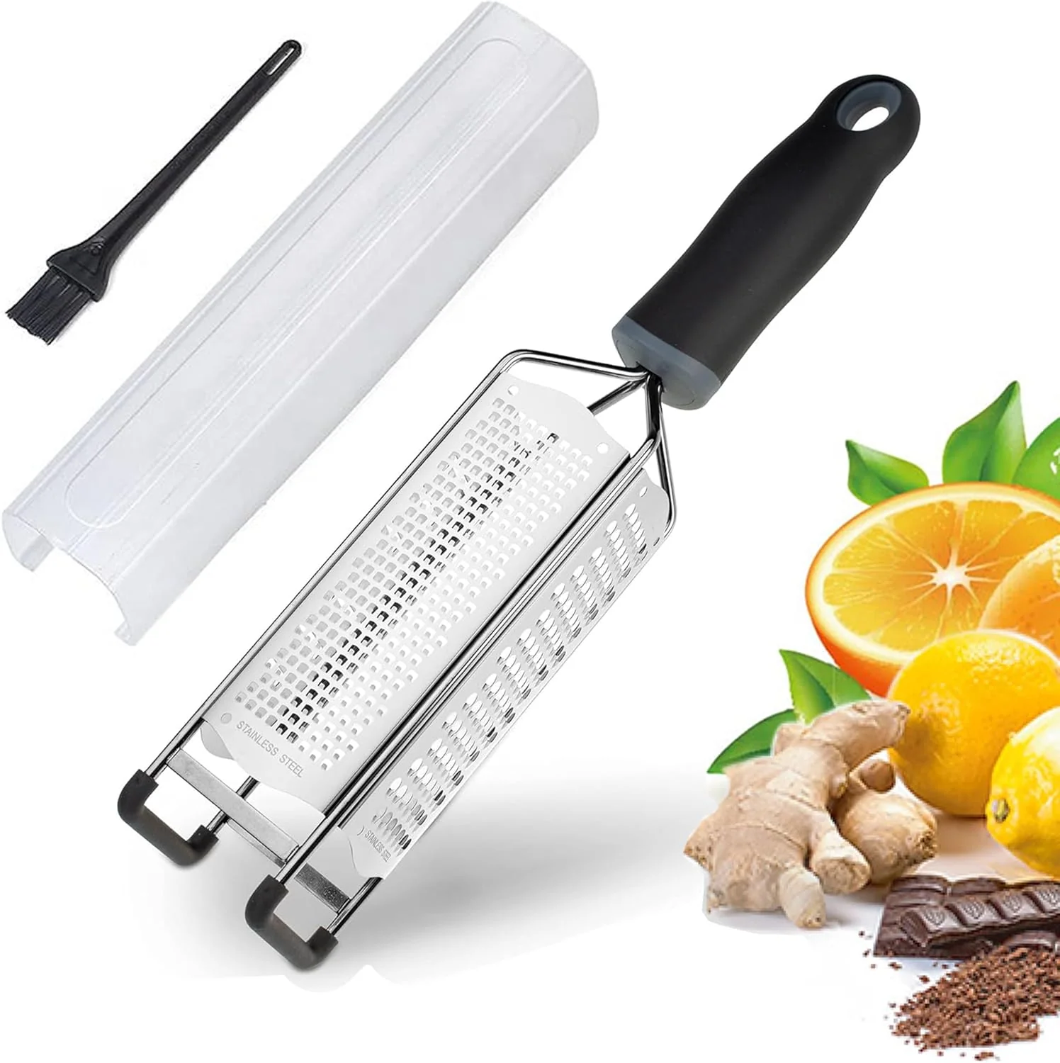 Specialty 3 in 1 Cheese Grater Zester Citrus Lemon 304 Stainless Steel Zester Versatile Sharp Tool for Parmesan Cheese Ginger Garlic Nutmeg Chocolate Superior