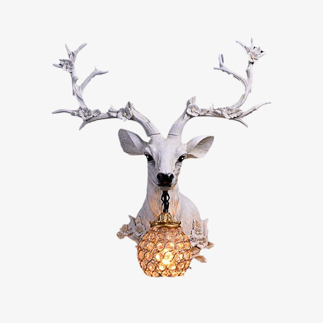 Reusable Deer Head Flower Wall Lamp Advanced