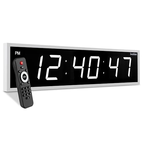Recyclable Oversized Digital Wall Clock with Large LED Display Timer Prestigious