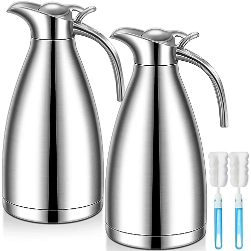 Premium Material 2 Pcs 68oz Thermal Coffee Carafe for Keeping Hot 2 Count User-Friendly