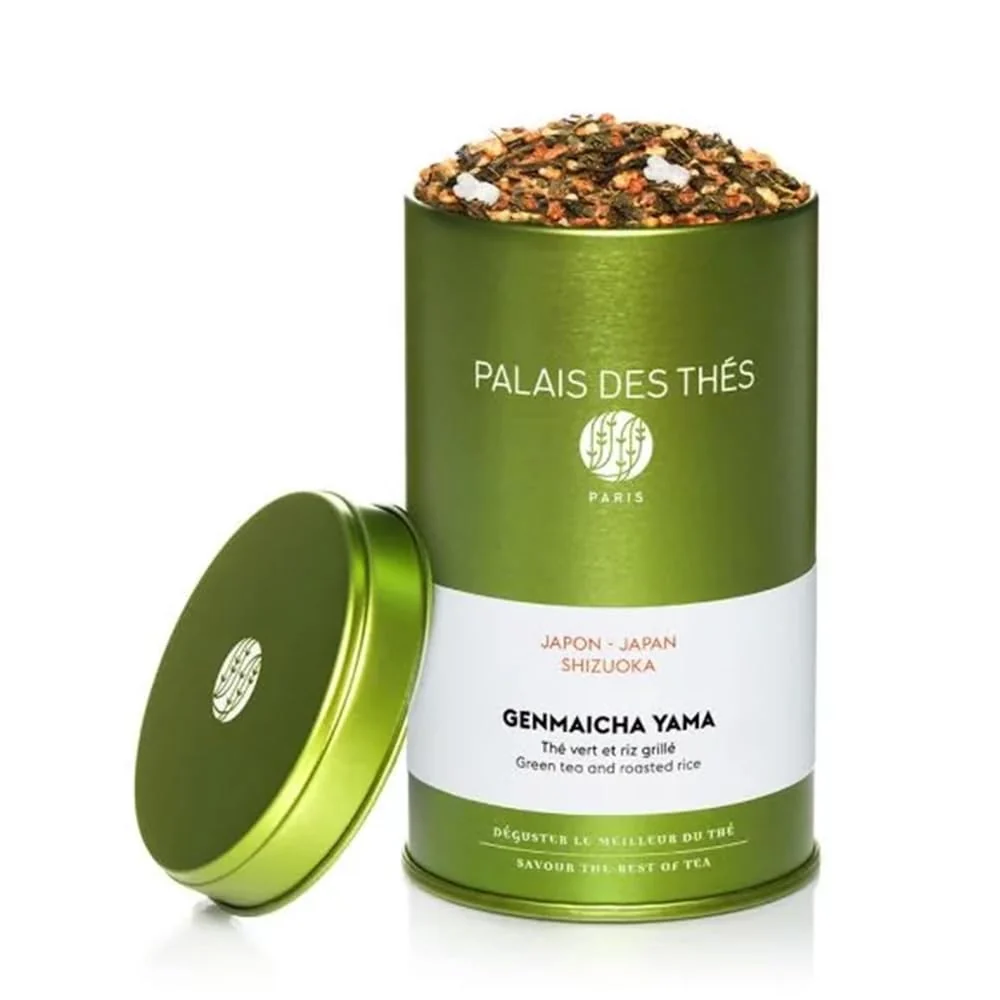 Convenient Palais des Thés - Genmaicha Yama - Japanese Green Tea Roasted Rice - 4.6oz Loose Leaf Metal Gift Tin Smooth