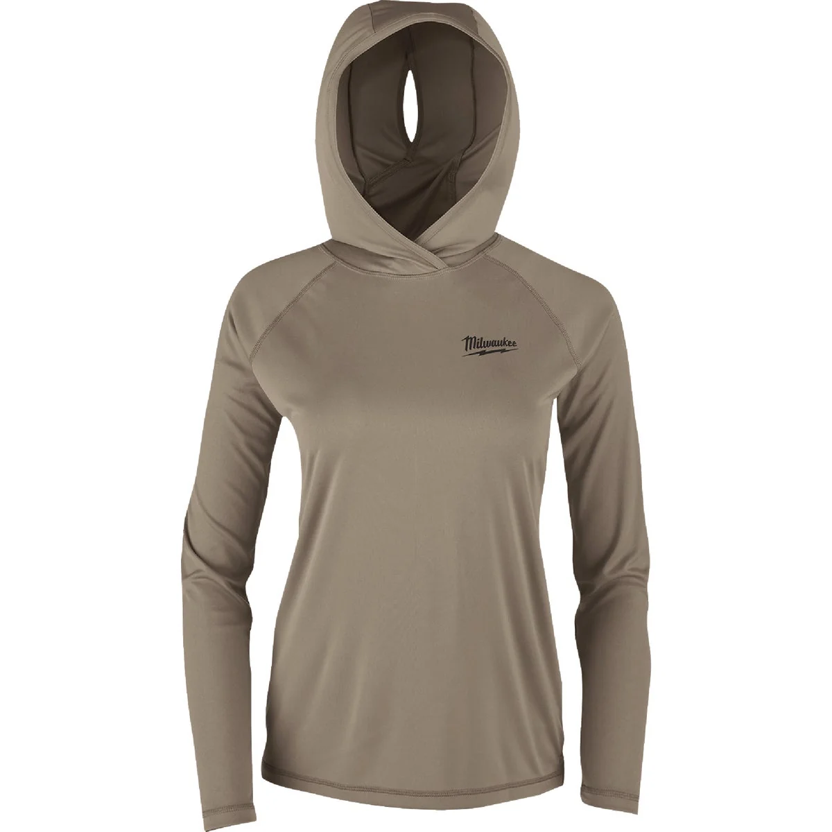 Comfortable Milwaukee WORKSKIN Women's 2XL Sandstone Hooded Sun Shirt High-End