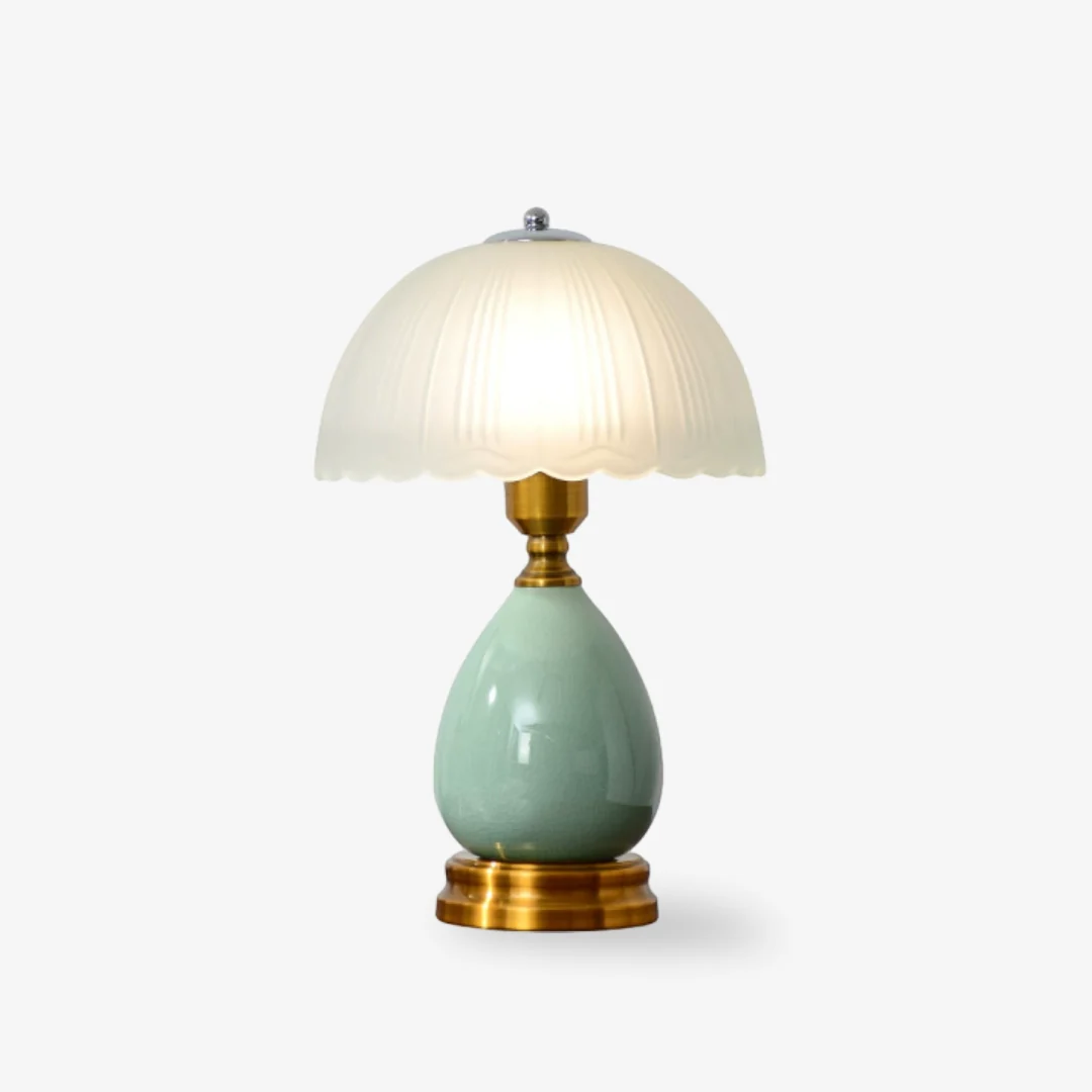 Fine Emerald Green Table Lamp Crafted
