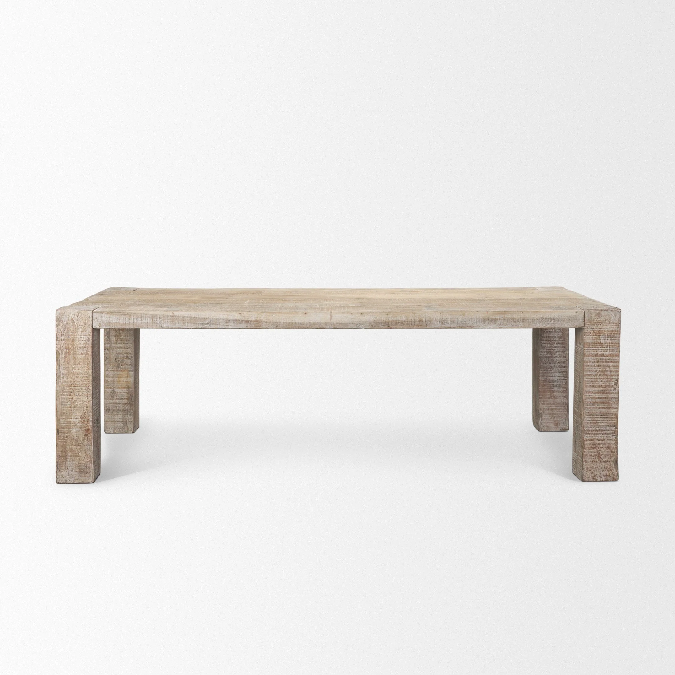 Lightweight McArthur Whitewash Reclaimed Wood Dining Table Outstanding