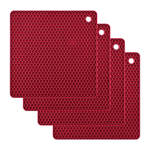 Reusable Silicone Trivets Mats Soft