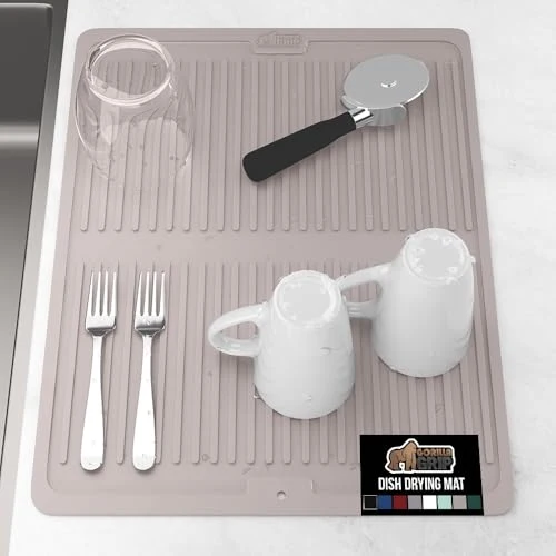 Carefully Designed Patented BPA Silicone Dish Drying Mat Long-Lasting