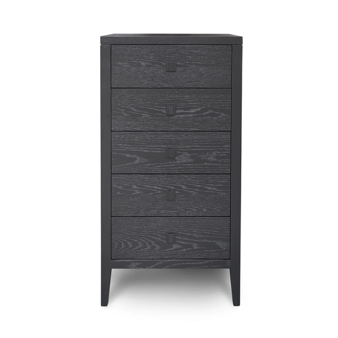 Excellent Hara 5 Drawer Tall Dresser - Black Soft