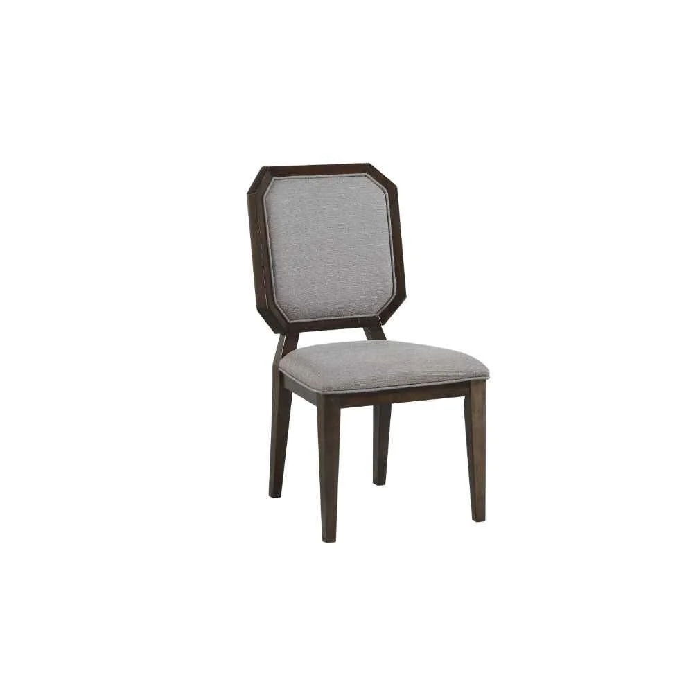 Verified Selma - Side Chair Set of 2 - Gray Fabric Tobacco Next-Generation