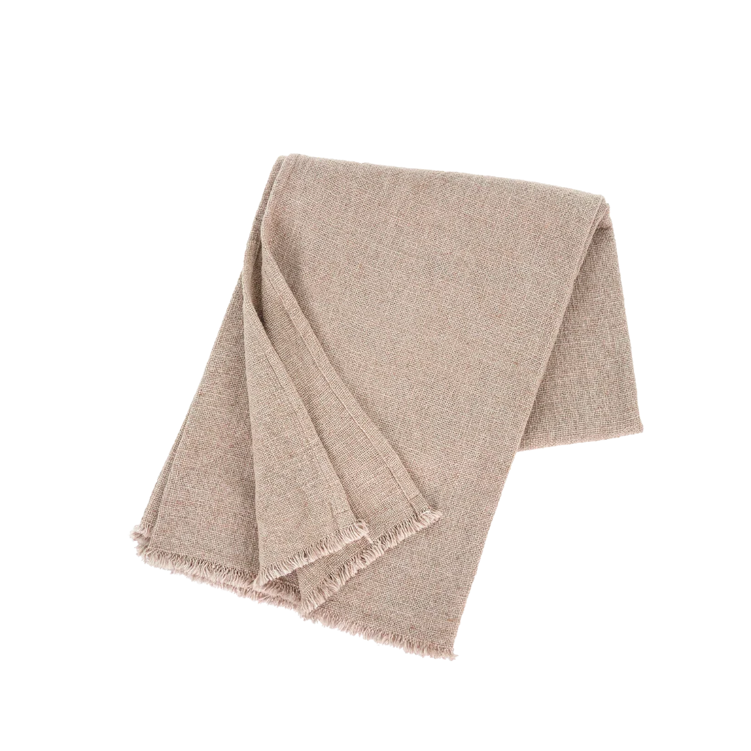 Versatile Selena Linen End of Bed Blanket Blush Stylish