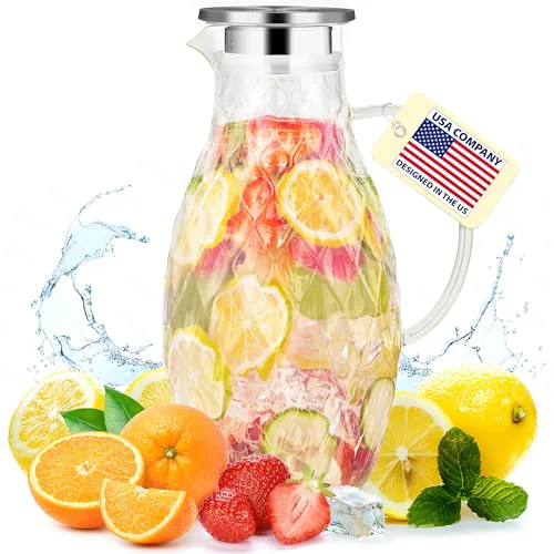 High-Grade Borosilicate Glass Pitcher with Lid Spout Advanced