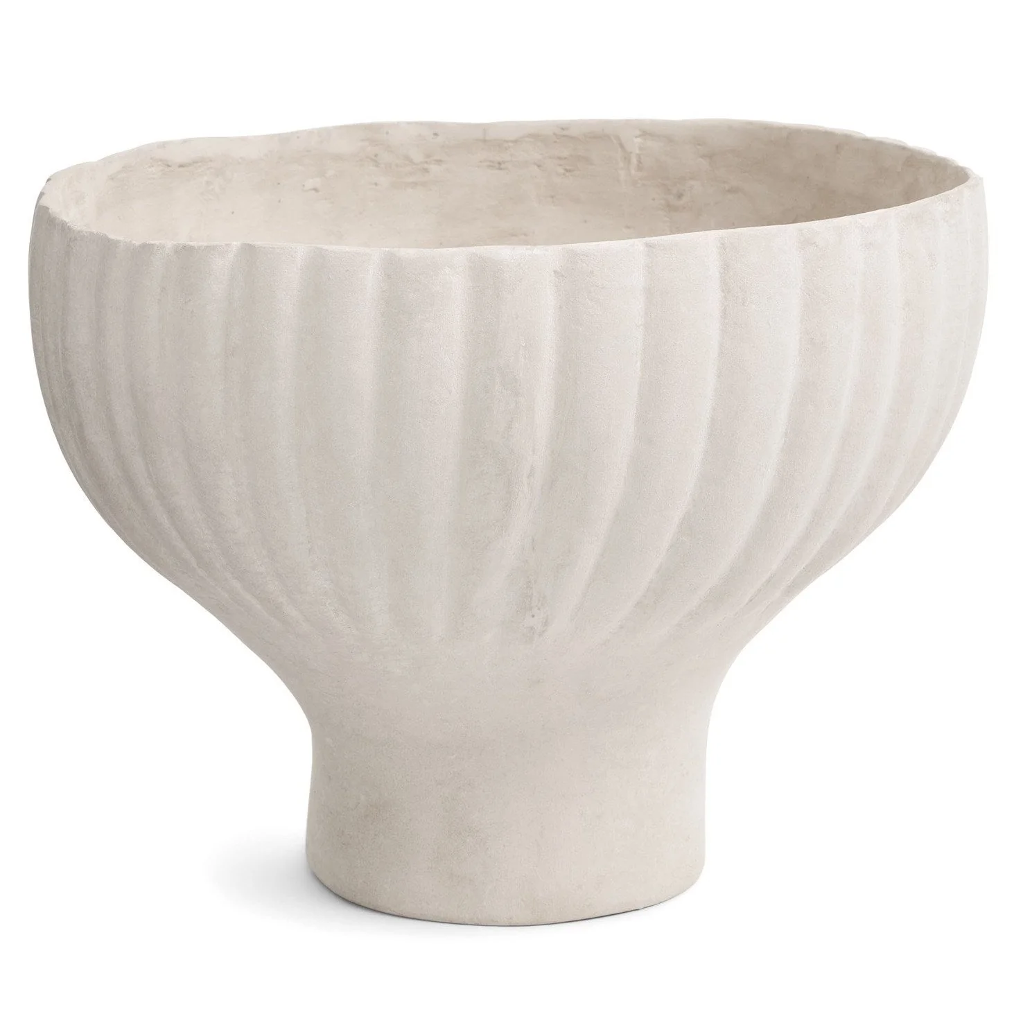 Premium Material BOWL PAM WID FLUT NT-WH 10.5x8.5 Luxury