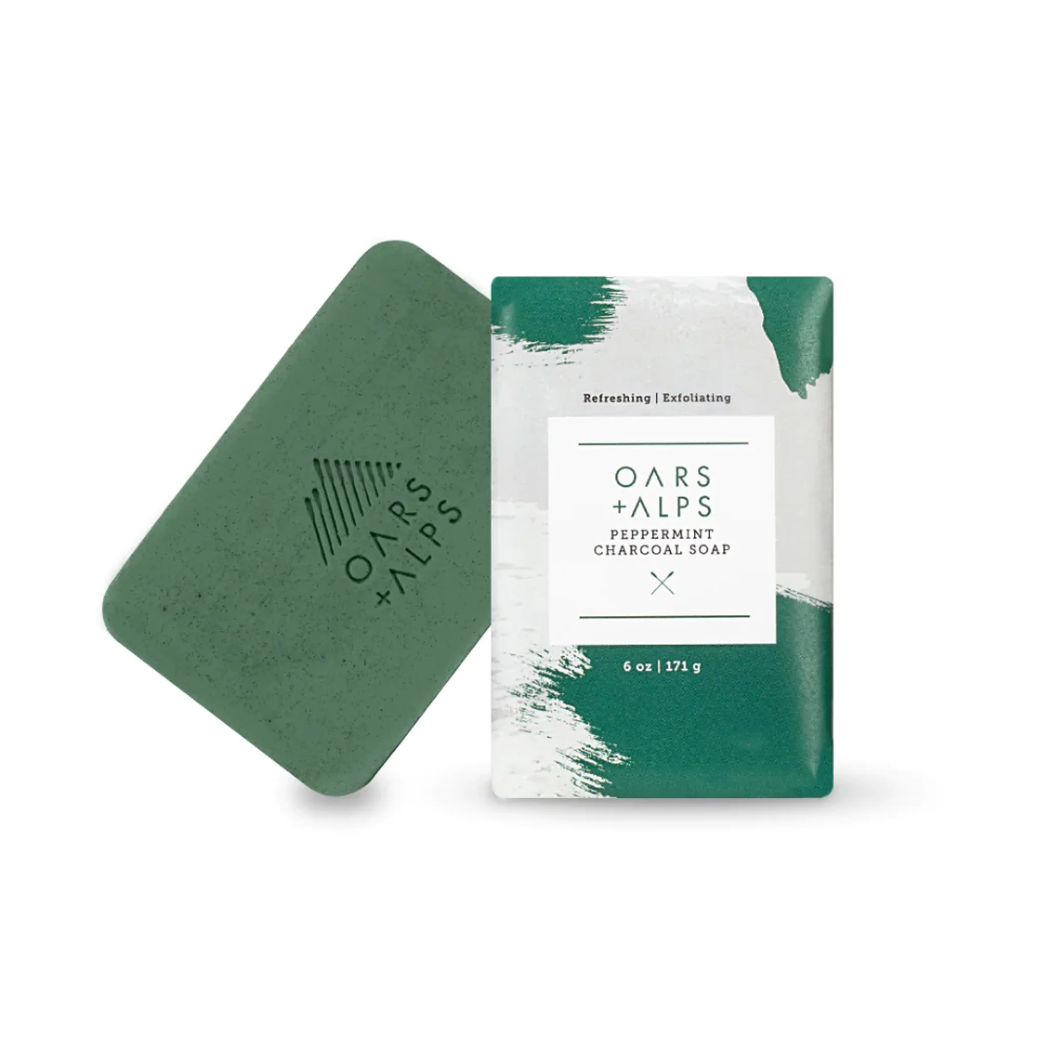 Unique Oars Alps Peppermint Charcoal Bar Soap Proven