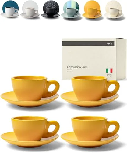 Natural Cappuccino Cups set Elite