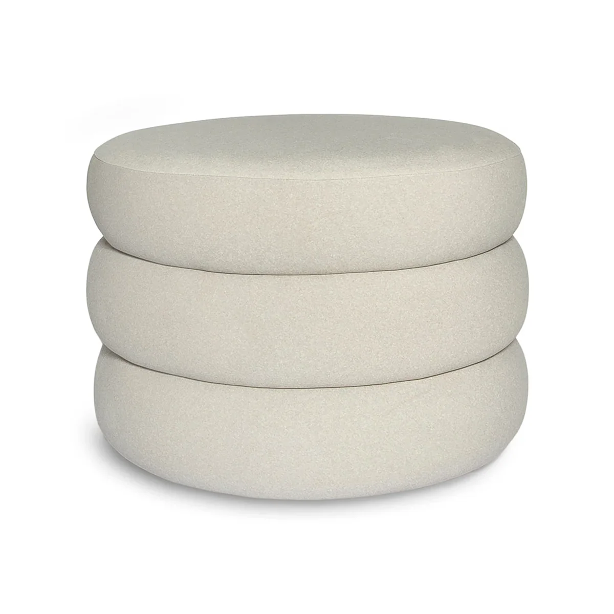 Fashionable Siel Ottoman - Velvet Sand Solid