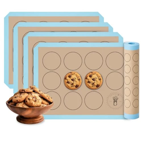 Soft Macaron Baking Mat Silicone Non Stick 4 Count Advanced